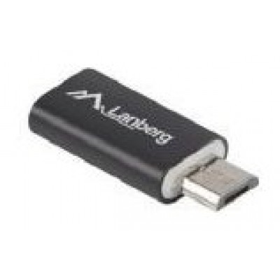 ADAPTADOR LANBERG USB 2.0 TIPO-C F-MICRO-B MACHO NEGRO en Huesoi