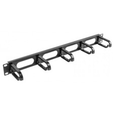 ORGANIZADOR DE CABLES LANBERG 5 ANILLAS 19" 1U TIPO B NEGRO en Huesoi
