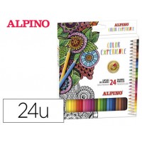 Alpino AL000247 lápiz de color Negro, Azul, Bronce, Marrón, Verde, Gris, Azul claro, Verde claro, Rosa claro, Naranja, Melocotón, Rosa, Púrpura, Rojo, Violeta, Blanco, Amarillo 24 pieza(s) (Espera 4 dias) en Huesoi