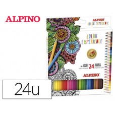 Alpino AL000247 lápiz de color Negro, Azul, Bronce, Marrón, Verde, Gris, Azul claro, Verde claro, Rosa claro, Naranja, Melocotón, Rosa, Púrpura, Rojo, Violeta, Blanco, Amarillo 24 pieza(s) (Espera 4 dias) en Huesoi