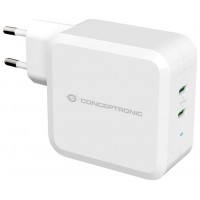 CARGADOR DE PARED QUICK CHARGE PD 2 PUERTOS USB-C en Huesoi