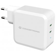 CARGADOR DE PARED QUICK CHARGE   PD  2 PUERTOS USB-C en Huesoi