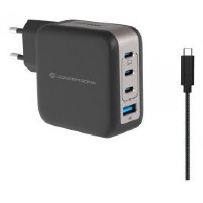 CARGADOR DE PARED CONCEPTRONIC USB-C x3 USB-Ax1 en Huesoi