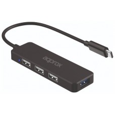 HUB USB-C APPROX APPC48v2 A 1xUSB-A 2.0 3xUSB-A 2.0 en Huesoi