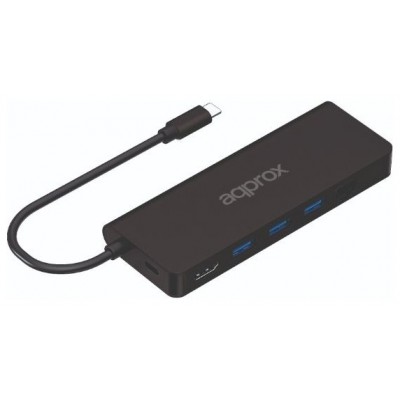 APPROX Adaptador USB 8 en 1 Tipo-C en Huesoi