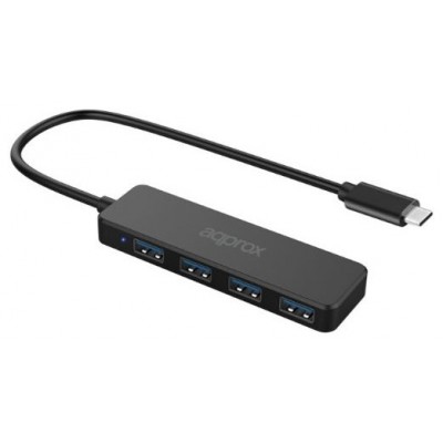 HUB USB-C APPROX APPC54 A 4xUSB-A 3.1 en Huesoi