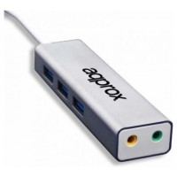 TARJETA DE SONIDO USB 5.1 APPROX APPUSB51HUB + HUB en Huesoi