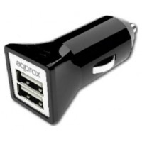 CARGADOR DE COCHE APPROX 2 USB 5V/3,1 AH COLOR NEGRO en Huesoi