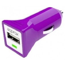 APPROX Cargador USB para Coche (Purpura) en Huesoi