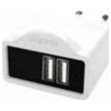 CARGADOR USB DE VIAJE/PARED DUAL 2A BLANCO APPROX (Espera 4 dias) en Huesoi