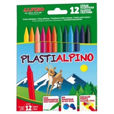 ESTUCHE 12 CERAS PLASTIALPINO ALPINO PA000012 (Espera 4 dias) en Huesoi