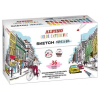 ESTUCHE 36 SKETCH MARKERS COLOR EXPERIENCE ALPINO AR001066 (Espera 4 dias) en Huesoi