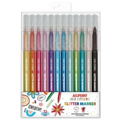 ESTUCHE 12 GLITTER MARKER COLOR EXPERIENCE ALPINO AR001084 (Espera 4 dias) en Huesoi