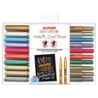 ESTUCHE 10 ROTULADORES METALLIC DUAL BRUSH LETTERING ALPINO AR001091 (Espera 4 dias) en Huesoi