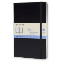 CUADERNO DE BOCETOS NEGRO L (13X21CM) MOLESKINE ARTQP063 (Espera 4 dias) en Huesoi