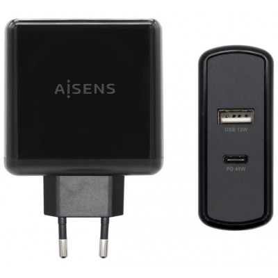 CARGADOR AISENS ASCH-2PD45A-BK en Huesoi