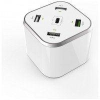 AISENS - CARGADOR 48W 5 PUERTOS 3xUSB-A 1xUSB-C 1xUSB QC3.0,para cargar moviles, camaras y tablets B en Huesoi