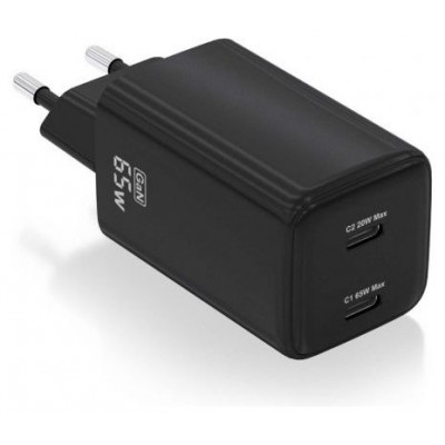 CARGADOR AISENS ASCH-65W2P040-BK en Huesoi