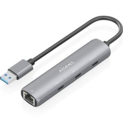 Aisens USB-A 3.0 Dock a RJ45 Hub 3xUSB-C 15cm en Huesoi