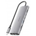 AISENS - USB-C DOCK 7 EN 1, USB-C A 1xHDMI, 1xRJ45, 1xUSB-A 10G, 2xUSB-C 10G, 1xSD, 1xMICRO SD, GRIS, 20CM en Huesoi AISENS - USB-C DOCK 7 EN 1, USB-C A 1xHDMI, 1xRJ45, 1xUSB-A 10G, 2xUSB-C 10G, 1xSD, 1xMICRO SD, GRIS, 20CM en Huesoi