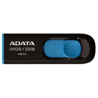 ADATA Lapiz Usb UV128 32GB USB 3.2 Negro/Azul en Huesoi