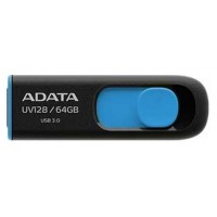 ADATA Lapiz Usb UV128 64GB USB 3.2 Negro/Azul en Huesoi