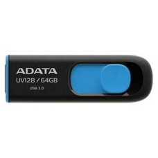 ADATA Lapiz Usb UV128 64GB USB 3.2 Negro/Azul en Huesoi