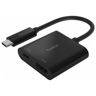 ADAPTADOR BELKIN AVC002BTBK USB-C A HDMI + CARGA 60W en Huesoi