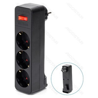 ENCHUFE DE CONVERSION ALEMAN 1 A 3 16A CON INTERRUPTOR NEGRO AIGOSTAR (Espera 4 dias) en Huesoi