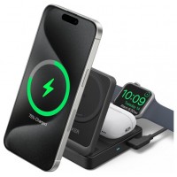 CARGADOR ANKER MAGGO MAGNETIC WIRELESS CHARGER 15W FOLDABLE 3-IN-1 BLACK EU PLUG en Huesoi