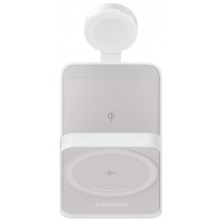 CARGADOR ANKER MAGGO MAGNETIC WIRELESS CHARGER 15W FOLDABLE 3-IN-1 WHITE EU PLUG en Huesoi