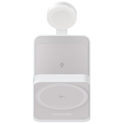 CARGADOR ANKER MAGGO MAGNETIC WIRELESS CHARGER 15W FOLDABLE 3-IN-1 WHITE EU PLUG en Huesoi