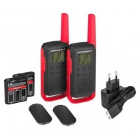 WALKIE-TALKIE MOTOROLA TLKR-T62 ROJO PACK 2 en Huesoi