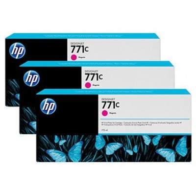 HP Pack 3 Cartuchos GF para Z6200 MG 771C 775ml Magenta en Huesoi