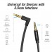 CABLE AUDIO ESTEREO ACODADO JACK 3.5/M JACK 3.5/M 1 M NEGRO VENTION (Espera 4 dias) en Huesoi