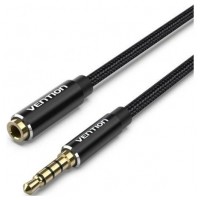 CABLE AUDIO ESTEREO JACK 3.5/M JACK 3.5/H 0.50 M NEGRO VENTION (Espera 4 dias) en Huesoi