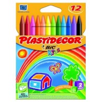 ESTUCHE 12 CERAS DE COLOR QUE NO ENSUCIAN PLASTIDECOR 8757702 (Espera 4 dias) en Huesoi