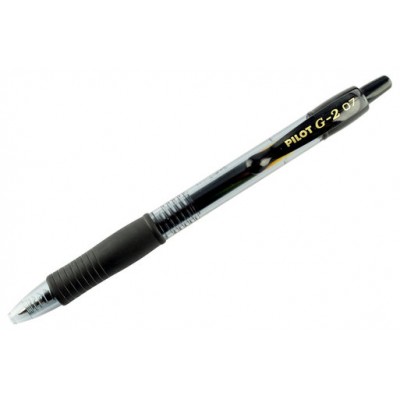 BOLIGRAFO ROLLER GEL RETRAC.G-2 NEGRO PILOT BL-G2-7-B (MIN12) (Espera 4 dias) en Huesoi