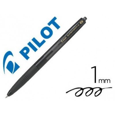 BOLÍGRAFO SUPER G NEGRO PILOT BPGG-8R-M-B (MIN12) (Espera 4 dias) en Huesoi