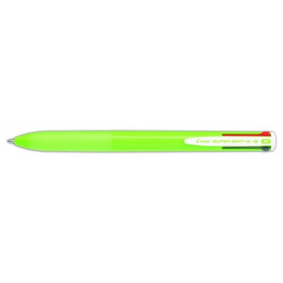 BOLIGRAFO SUPERGRIP G - 4 COLORES - CUERPO COLOR- VERDE LIMA PILOT BPKGG-35M-LG (MIN12) (Espera 4 dias) en Huesoi