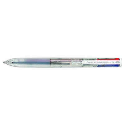 BOLIGRAFO SUPERGRIP G - 4 COLORES - CUERPO COLOR TRANSPARENTE PILOT BPKGG-35M-NC (Espera 4 dias) en Huesoi