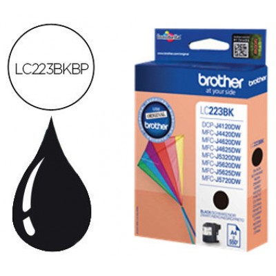 TINTA BROTHER LC-223BK NEGRO 550PAG (Espera 4 dias) en Huesoi