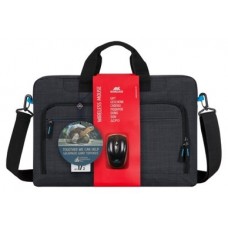RIVACASE 8058 Bundle maletín 17,3" + ratón inal. en Huesoi