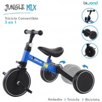 Triciclo Infantil Convertible 3 en 1 Jungle Mix Azul Biwond (Espera 2 dias) en Huesoi