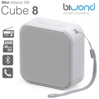 Mini Altavoz Bluetooth 5W Cube 8 Blanco Biwond (Espera 2 dias) en Huesoi