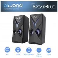 Altavoces Gaming LED Azul 3WX2 SpeakBlue Biwond (Espera 2 dias) en Huesoi