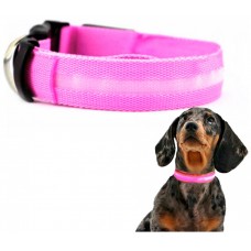 Collar Mascotas LED Biwond Talla M Rosa (Espera 2 dias) en Huesoi