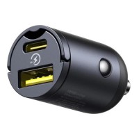BASEUS TINY STAR MINI CAR CHARGER (U+C) 30W COSMIC BLACK (Espera 4 dias) en Huesoi
