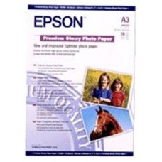 Epson Papel Premium Glossy Photo 255g, 20 Hojas de A3 en Huesoi