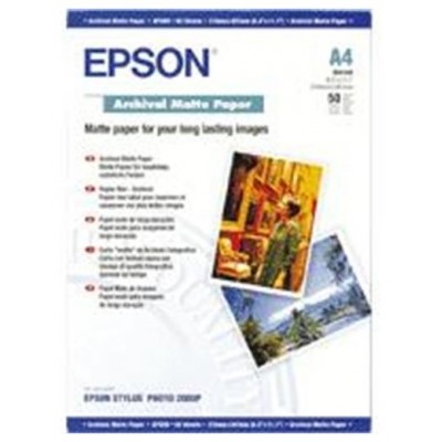 Epson Papel Mate Larga Duracion (Archival Matte Paper) A4, 50 Hojas, 192g. en Huesoi